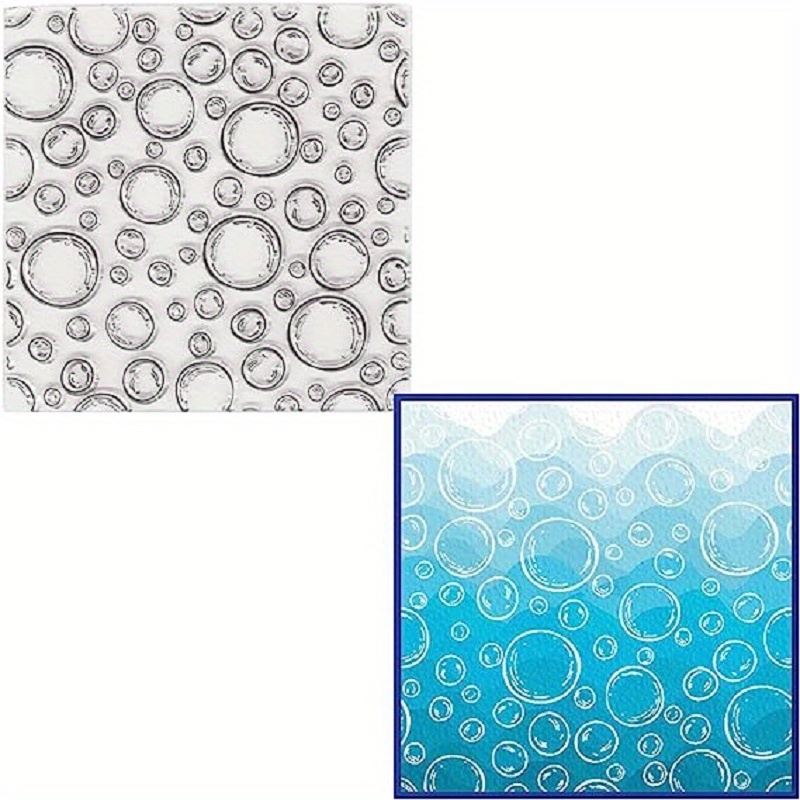 Bubbles Background Clear Stamps For Card Making And - Temu