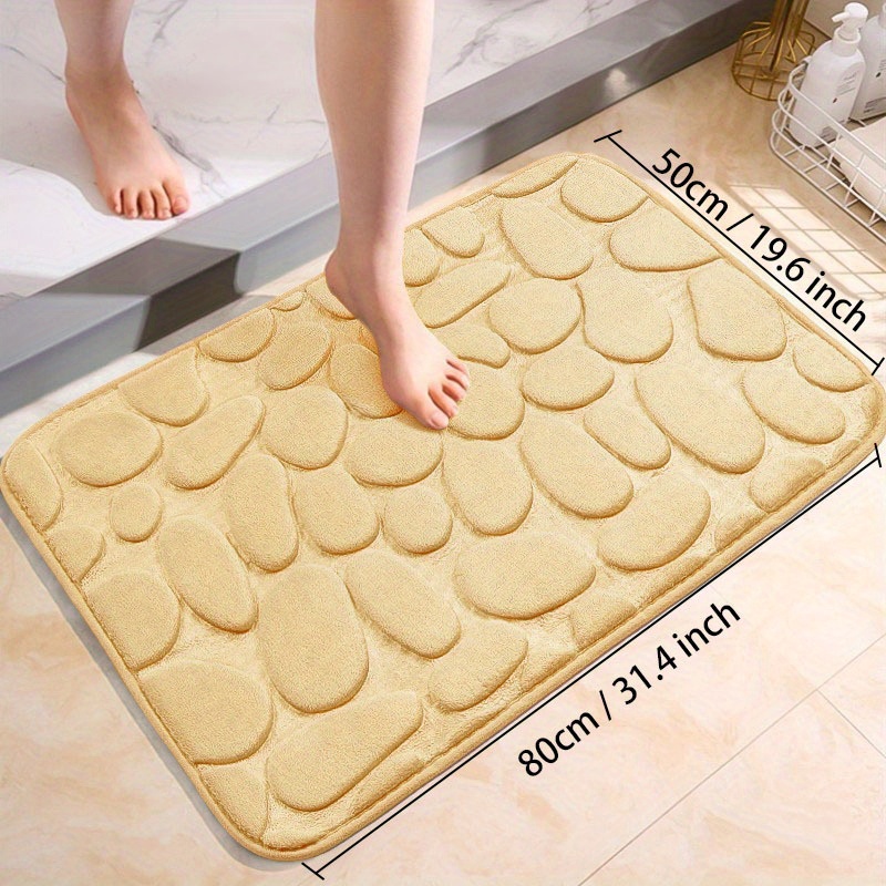 Super Absorbent Floor Mat, Cobblestone Bathroom Rugs, Super Absorbent Bath  Mat, Soft Non-slip Carpet For Bathroom Machine Washable Bath Rugs - Temu  United Arab Emirates