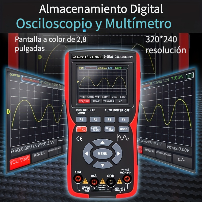 1pc Hanmatek Dos1102 Osciloscopio Digital 110m Canal Dual - Temu Chile