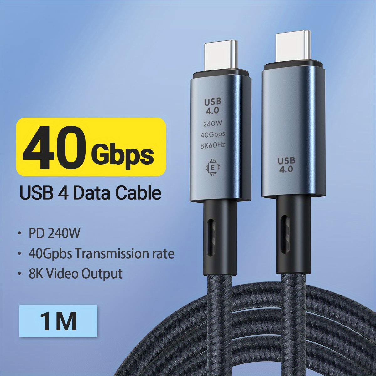 Thunderbolt 4 Full featured Cable Usb C Usb C Cable - Temu