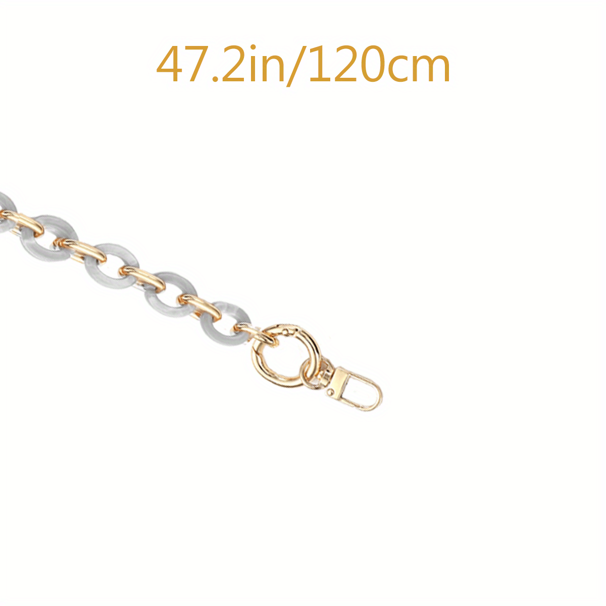  Purse Chain,Bag Extender Purse Chain Strap for Women Crossbody  Bags Purse Shoulder Belt Chain (Extender Chain+Antique Gold Chain  47in/120cm)