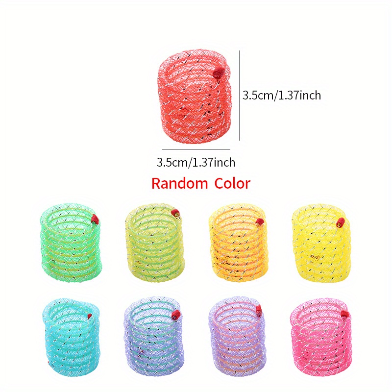 Random Color 2-pack Pet Cat Toys, Colorful Spring Wire Tube Elastic Cat Toys, Random Colors
