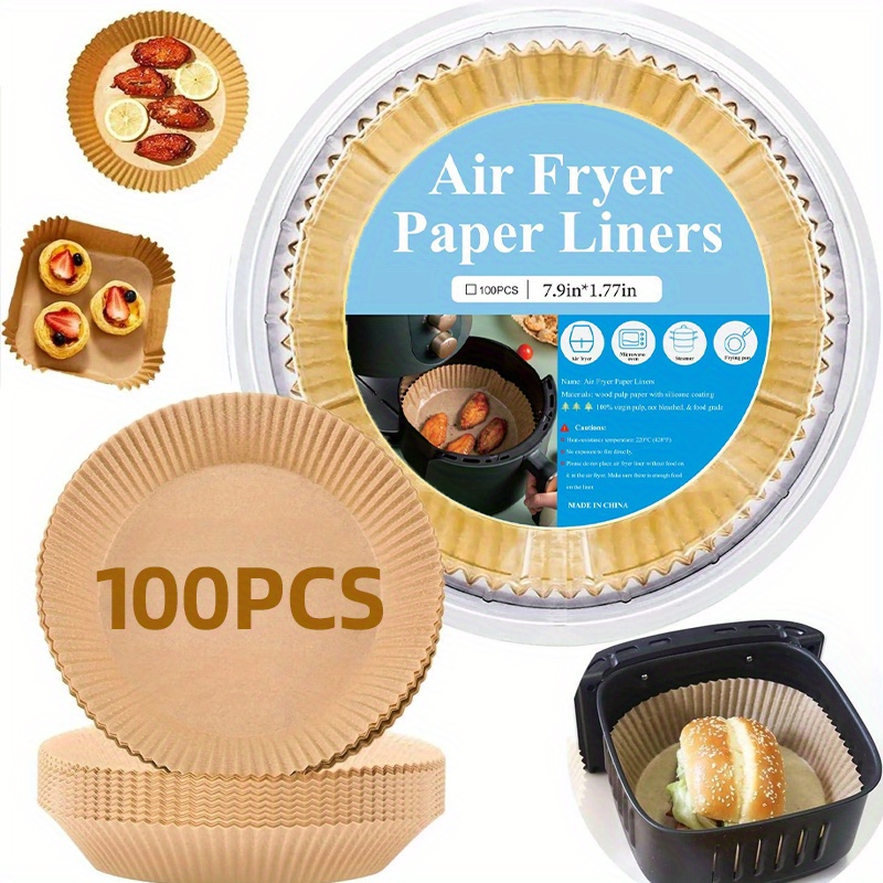 Air Fryer Liners 100 Pieces large 20CM 7.9 inch Non-stick