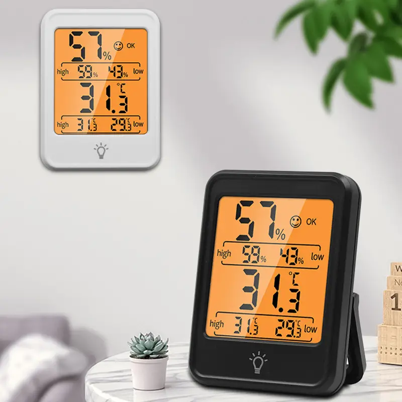Digital Hygrometer Room Thermometer Monitor With Backlight - Temu
