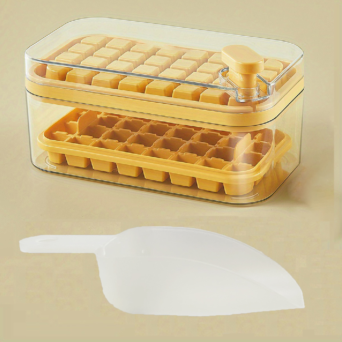 Easy Release Silicone 32 Ice Cuber Tray with Press lid and Bin - CPJC0292SG  - IdeaStage Promotional Products