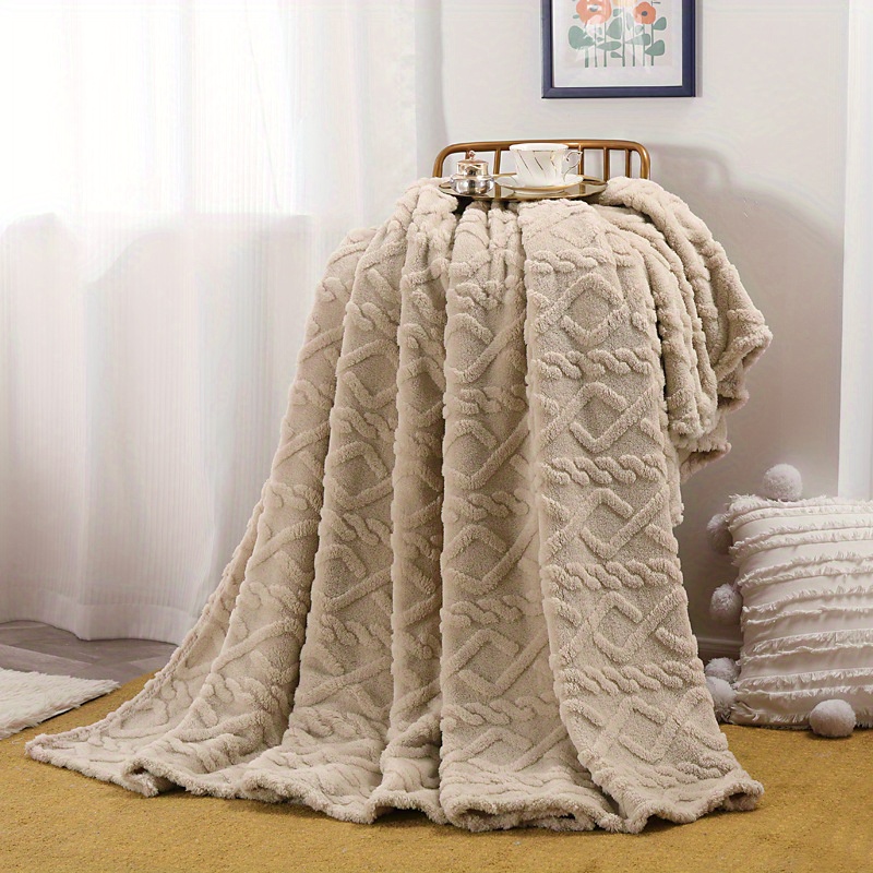 Lamb Fleece Blanket Comfortable 3d Fashionable Design Plush - Temu