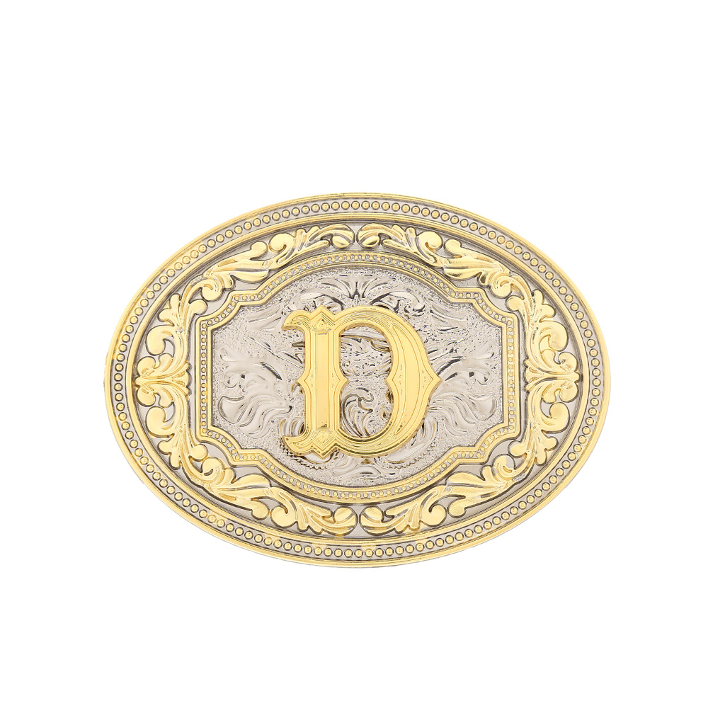 Embossed Letter Belt Buckle for Men