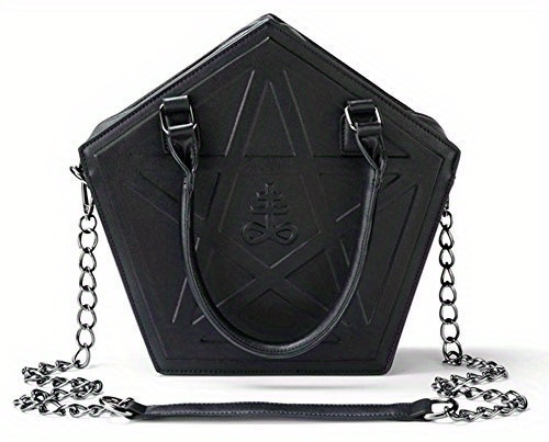 Star-shaped Hollow Out & Pentagram Design Chic Tote Bag, Shoulder