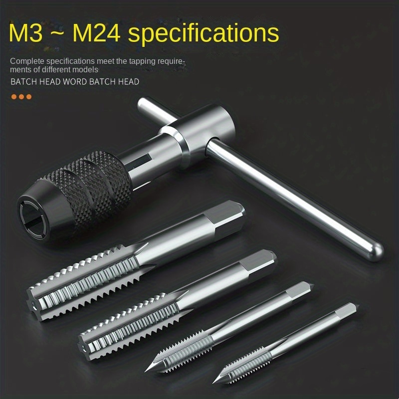 Hand Tap Set Tapping M3 m24 Wire Tapping Tap Thread Drill Temu