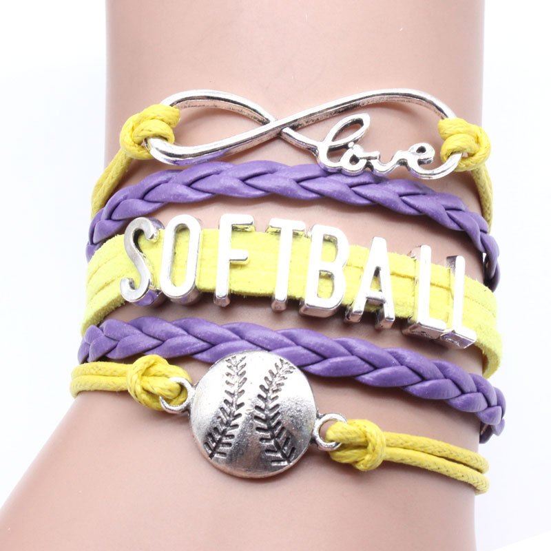 Softball deals charm bracelet