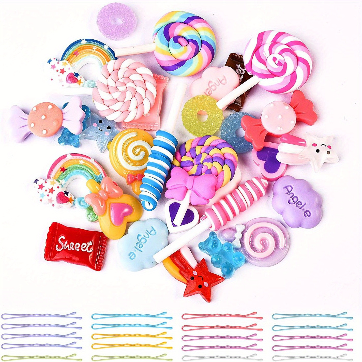 20 Pezzi Ciondoli Di Melma Caramelle Miste, Ciondoli Per Unghie Di Caramelle  Finte In Resina, Forniture Di Melma Assortite Per Artigianato Di  Scrapbooking Fai Da Te