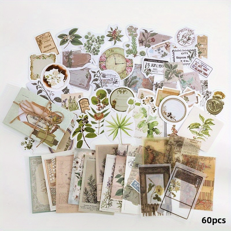 60pcs, Pretty Stickers, Planner Sticker, Journal Stickers, Sticker Pack,  Cute Stickers, Photo Album Decoration, Scrapbook Sticker 