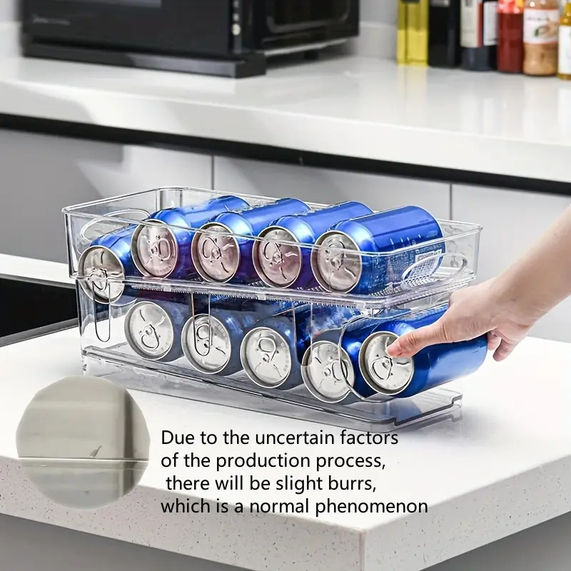 Double-layer Soda Can Organizer For Refrigerator, Pet Beverage Can