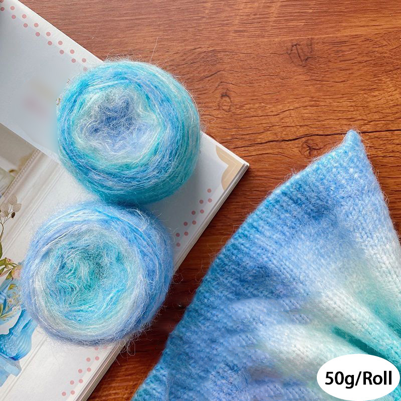 50g Rainbow Soft Yarn 70% Australian wool 30% Nylon Gradient Multi