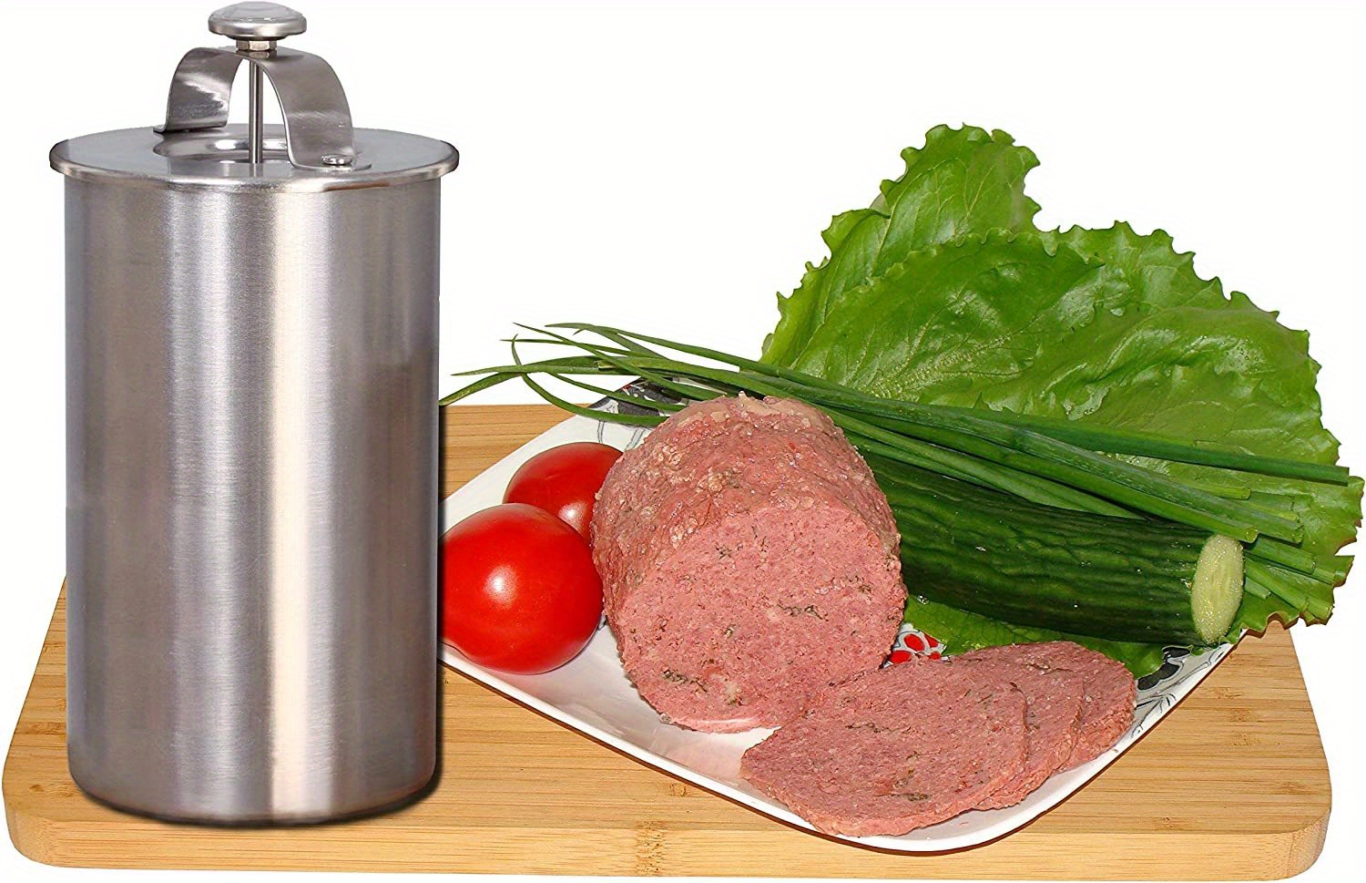Press Ham Maker, Stainless Steel Meat Press for Making Homemade Deli Meat  With Thermometer