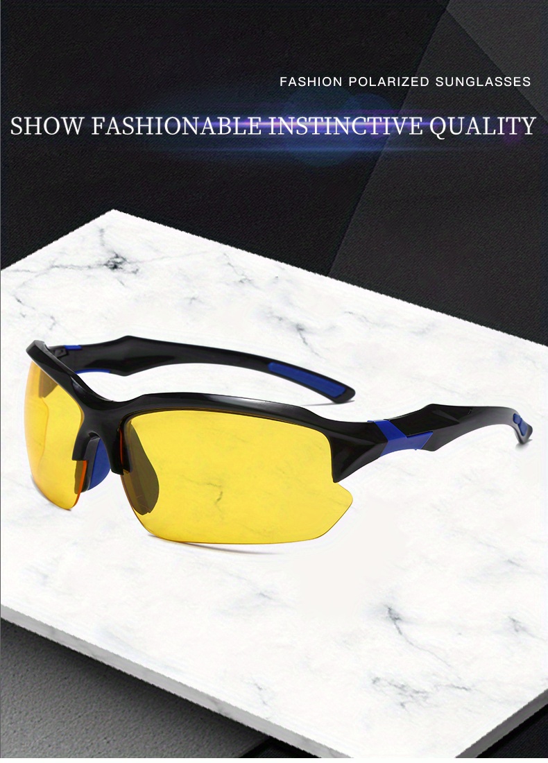 1pc Mens Trendy Casual Yellow Lens Sports Professional Night