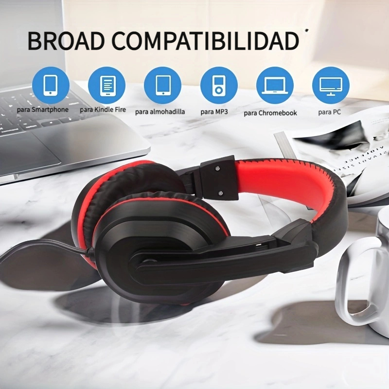 Link Dream Auriculares Bluetooth para niños con micrófono para la escuela,  auriculares inalámbricos para niños pequeños con luces LED, compatibles con