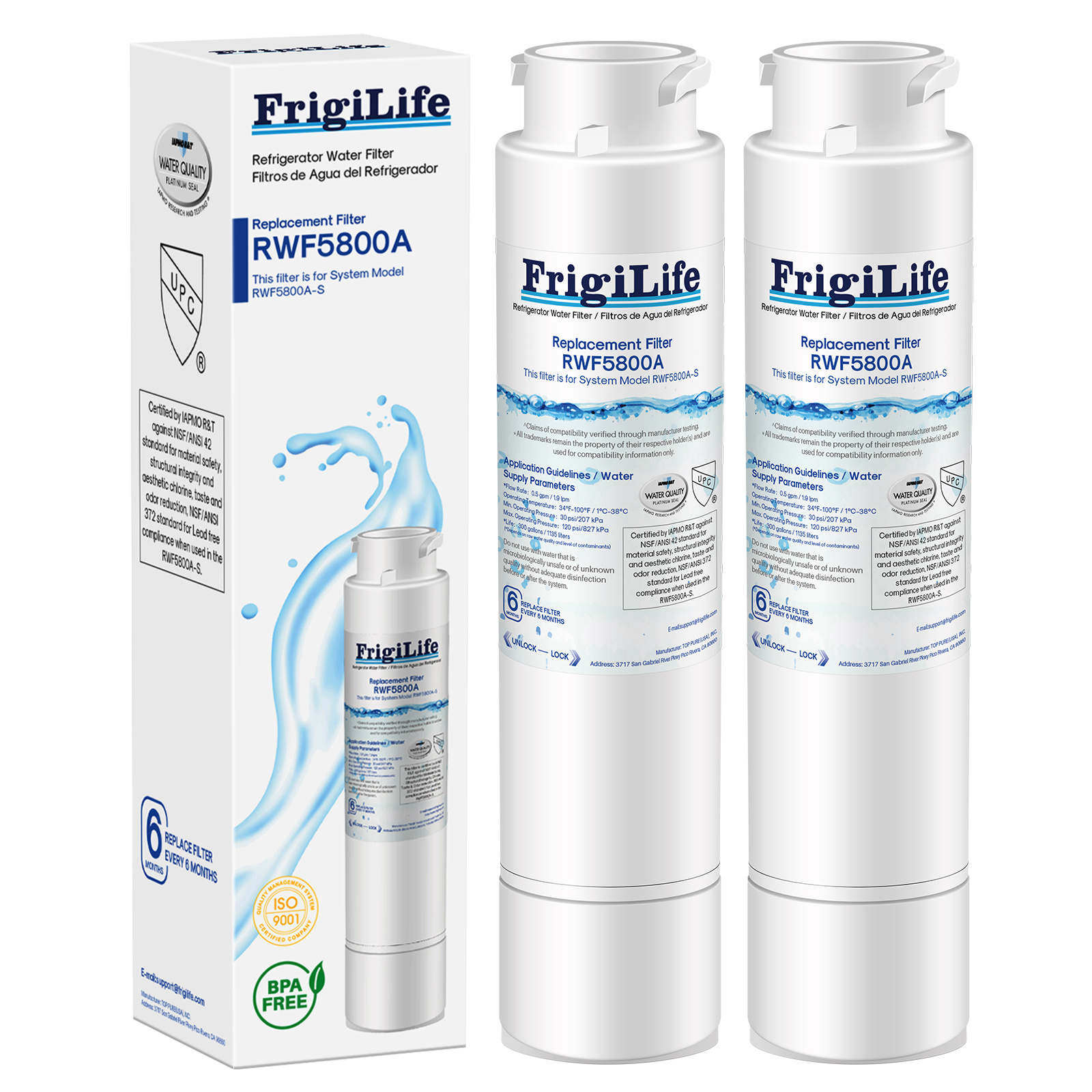 WF3CB Frigidaire Refrigerator Water Filter for Water and Ice, 200