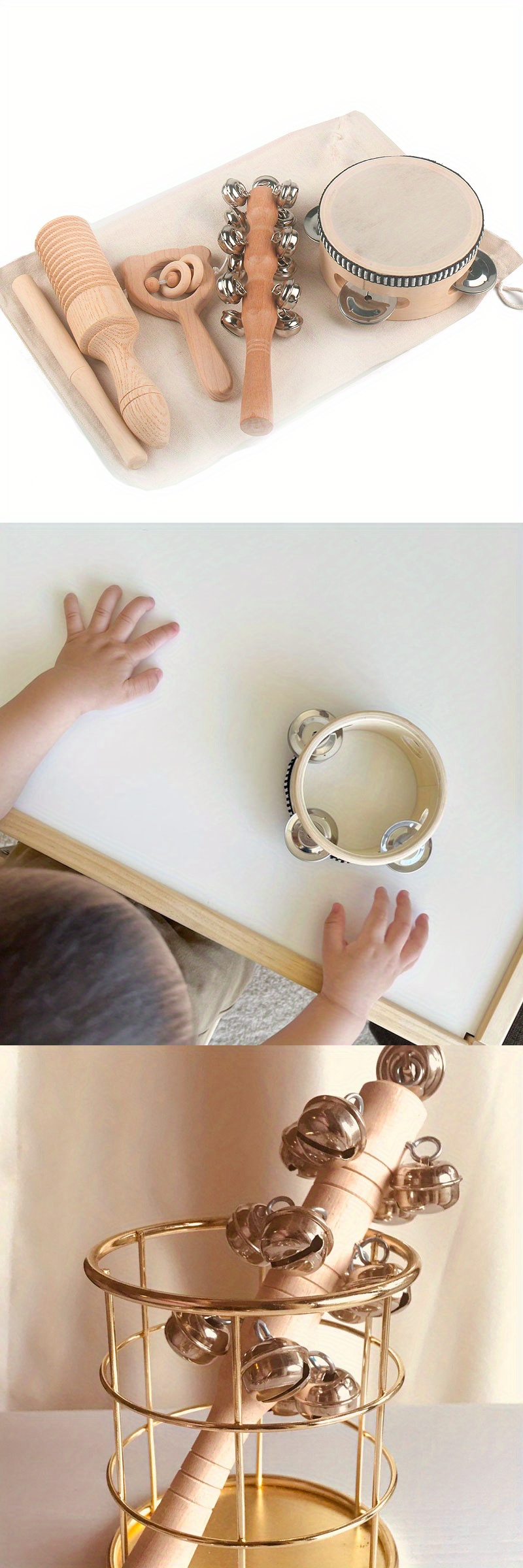 Wooden Orff Musical Instrument Set Combination Teaching Aids Temu