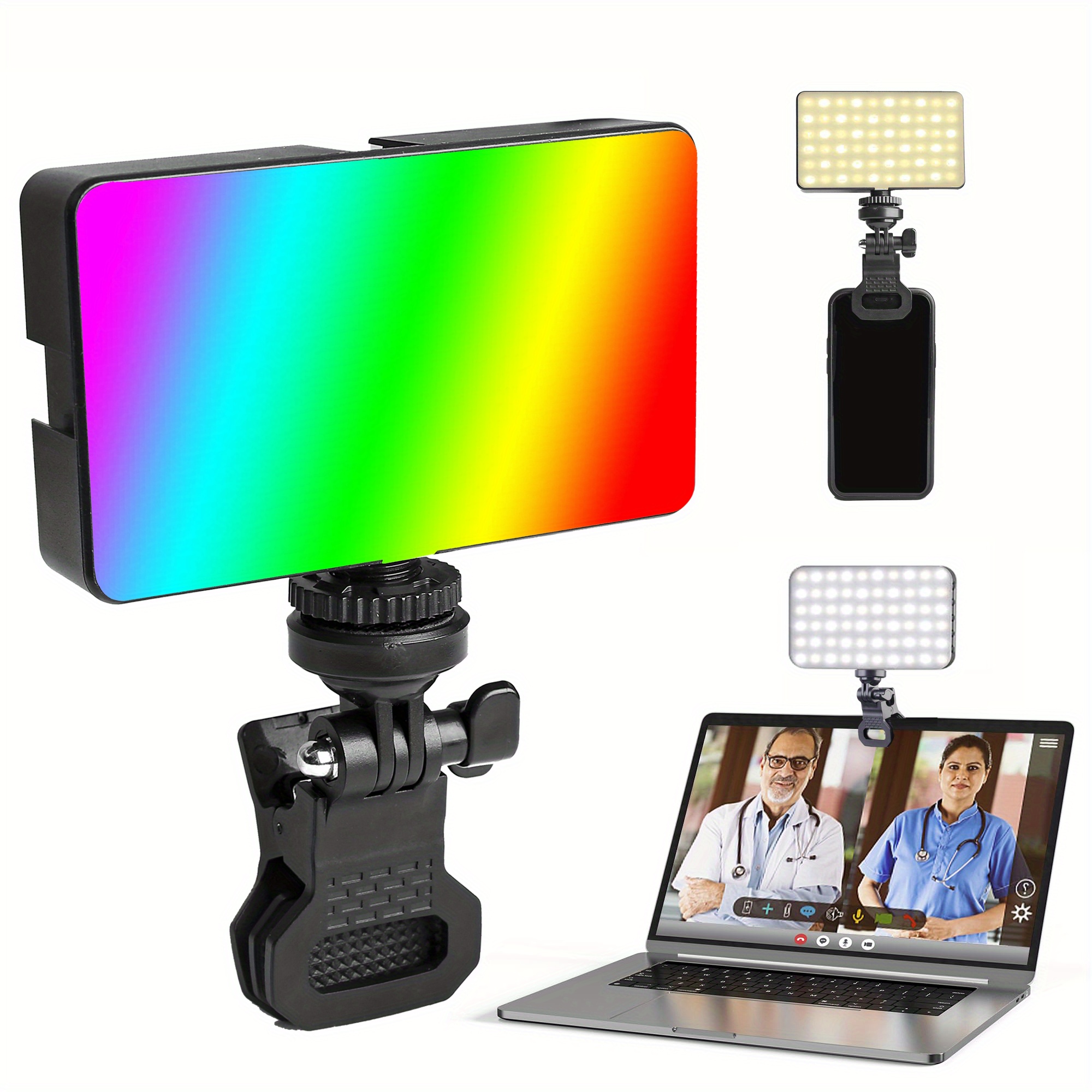 Luz de video RGB de potencia de 10 W luz LED de color para cámara DSLR  2500K-9900K 5200mAhCRI 9521 modos de escenailuminación de fotografía de –  Yaxa Colombia