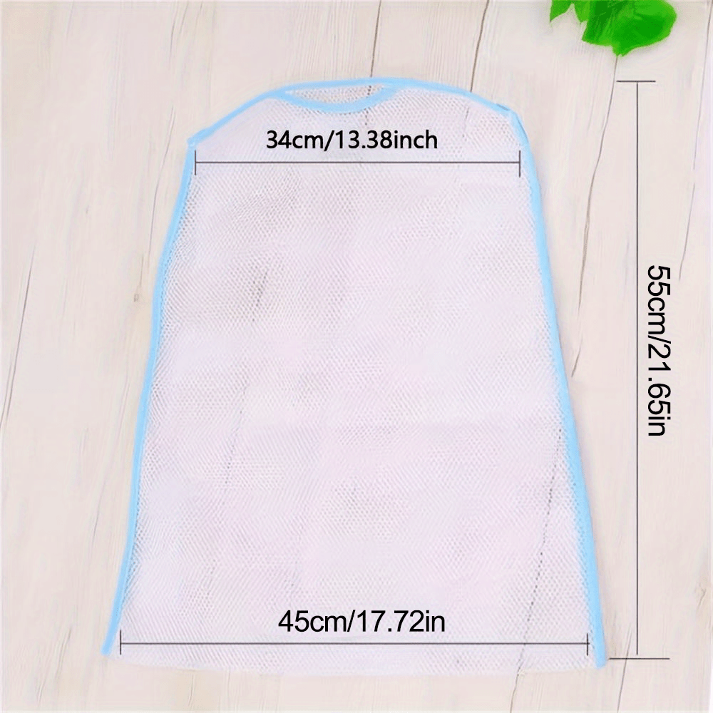 1pc   creative household drying pillow net multi functional mesh cushion and toy storage bag 18 89x22 04 inches with blue and pink hanging ropes for bathroom use details 1