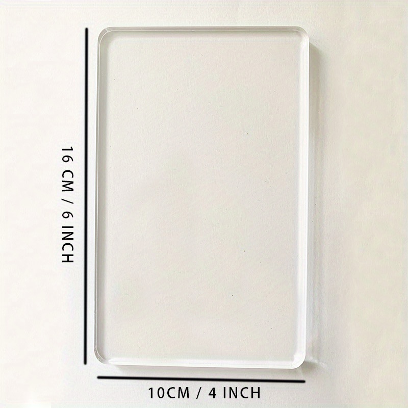 3.94in Square Transparent Acrylic Stamp Block Clear - Temu