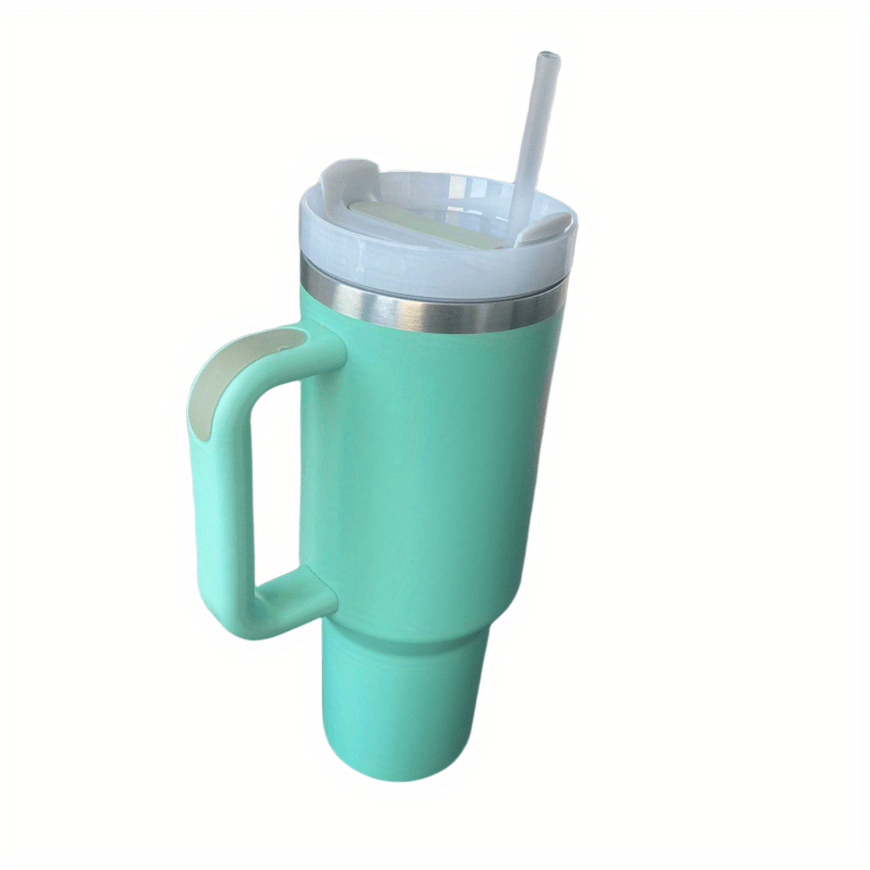 40oz Tumbler with Handle Straw Lid Stainless Steel Vacuum Insulated Travel  Mug with Stanlyey Logo Thermal Iced Coffee Cup - AliExpress