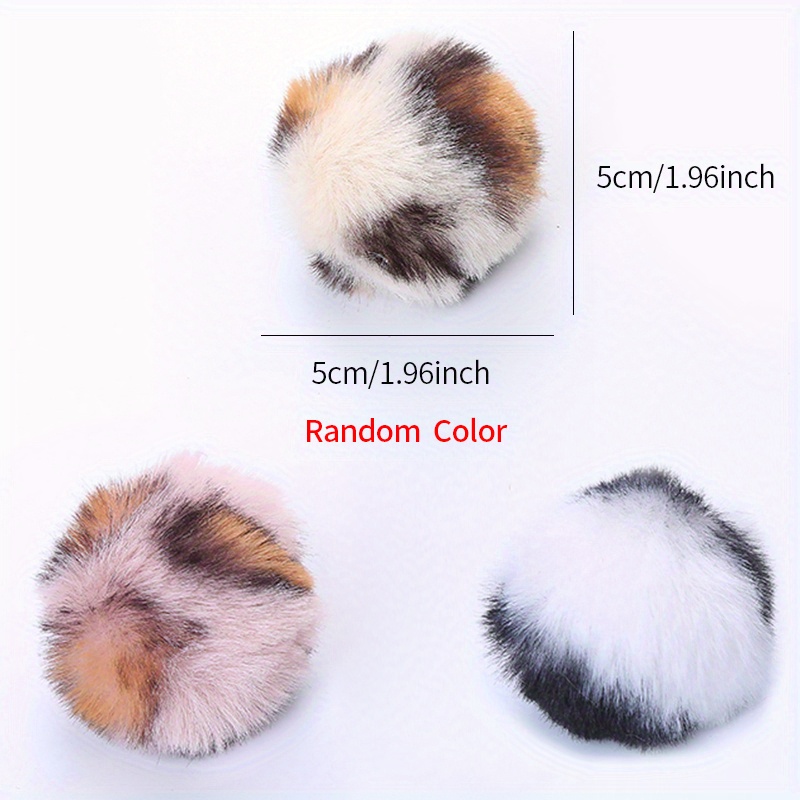 Random -pack Cat Toys, Leopard Print Plush Toy Ball For And Play, Pet Supplies