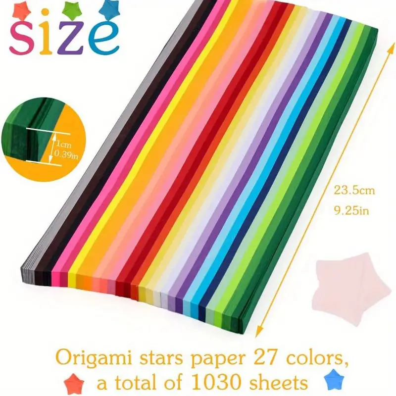  520 Sheets Origa-mi Paper Stars, Star Paper Strip