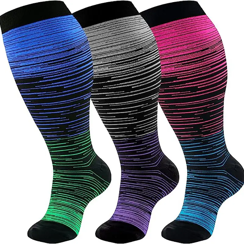 Plus Size Compression Socks Circulation 15 20 Mmhg Women - Temu