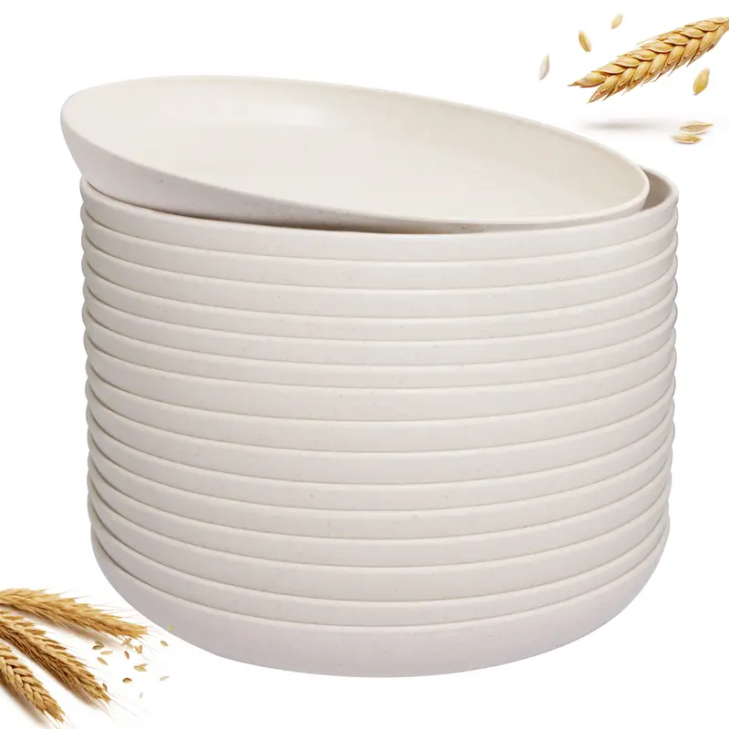 Wheat Straw Plates deep Dinner Plates unbreakable Dinner - Temu