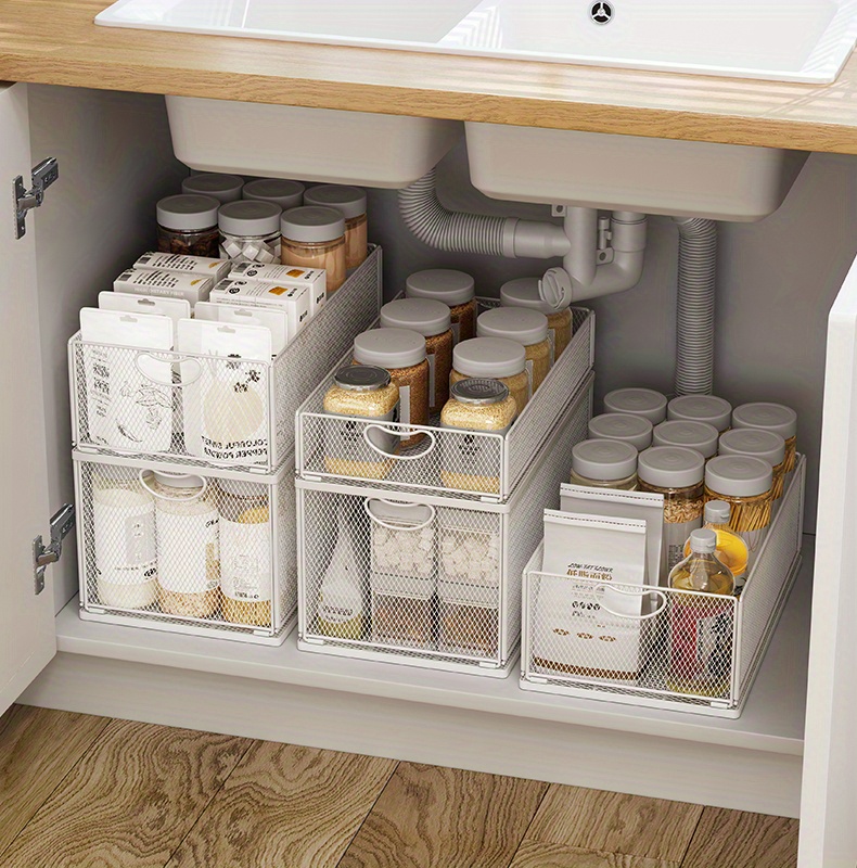 Maximize Kitchen Cabinet Storage Organizer Stackable - Temu