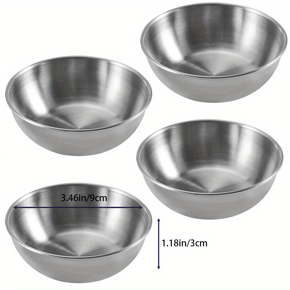 Small Sauce Cups, Stainless Steel Butter Dishes, Appetizer Plate,  Commercial Grade Individual Round Condiment Cups,,,,, 6 Sizes, Dipping  Saucer, Kitchen Supplies Set - Temu