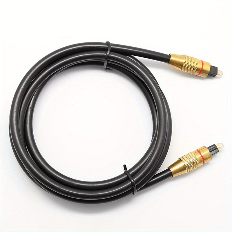 Cable Audio Óptico Digital Fibra Óptica 1.5 Metros Od 6.0mm Macho Negro