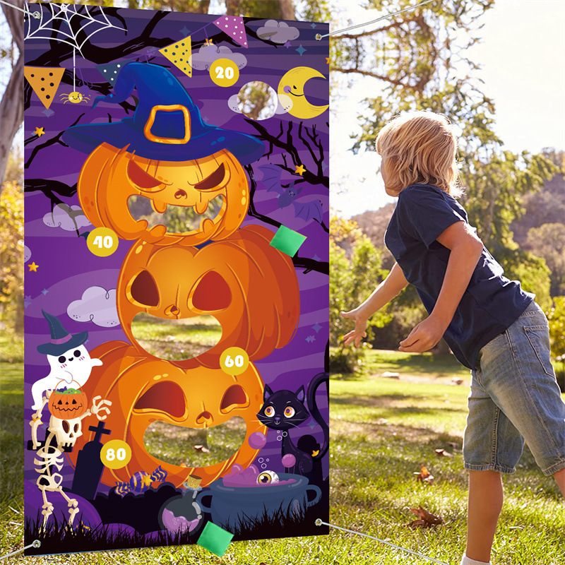 Clown Halloween Party Sandbag Game Banner Fun Throwing Game Temu