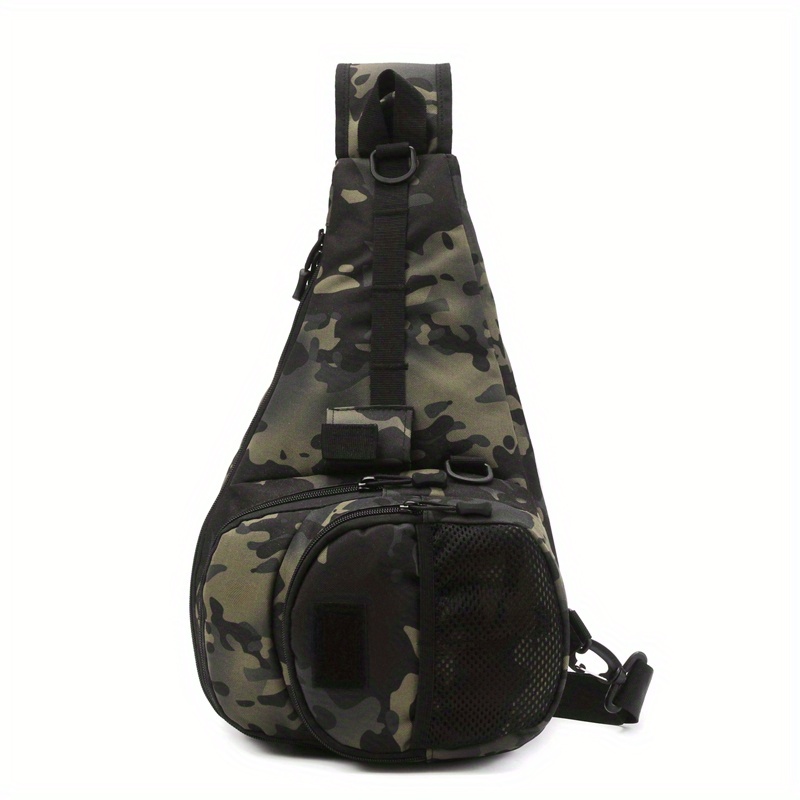Outdoor Military Green Cylinder Fishing Bag Multi-functional