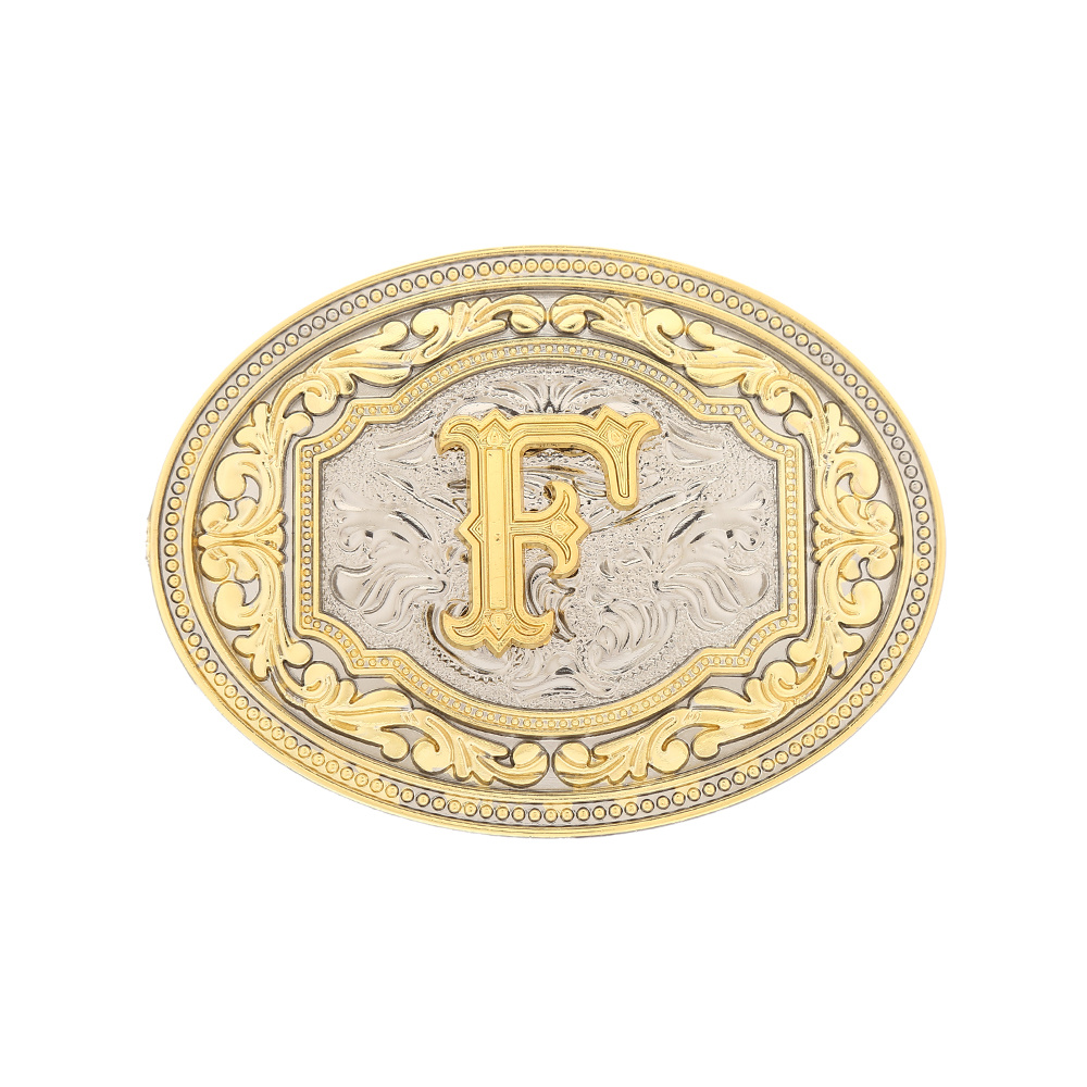 Embossed Letter Belt Buckle for Men