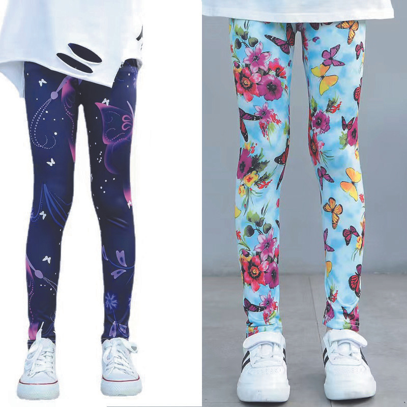 Butterfly Galaxy Printed Leggings for Women, Butterfly Print