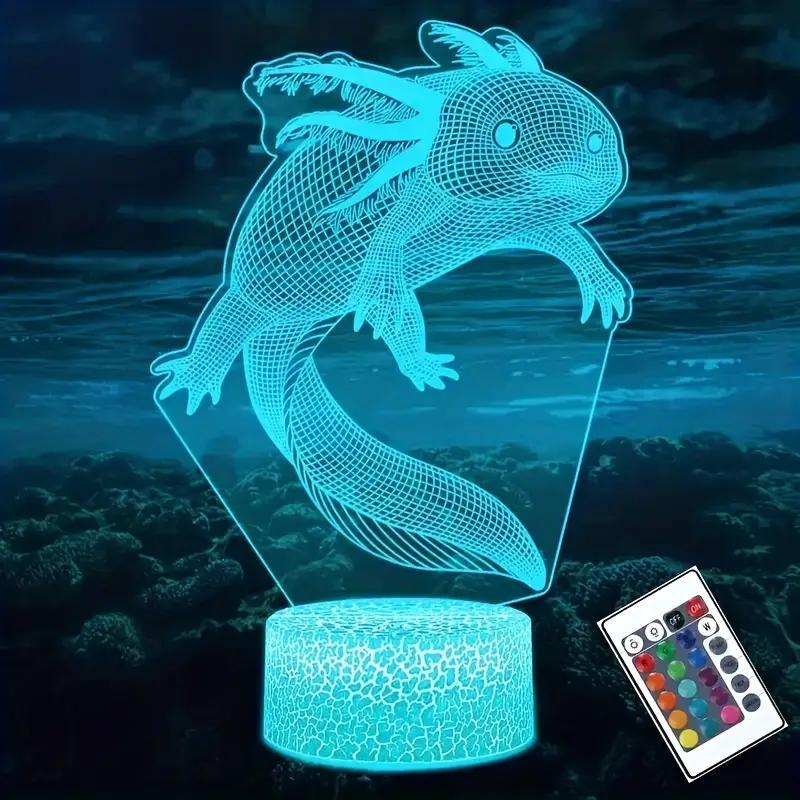 Lampeez Axolotl Gifts 3D Axolotl Lamp Night Light 3D Illusion lamp