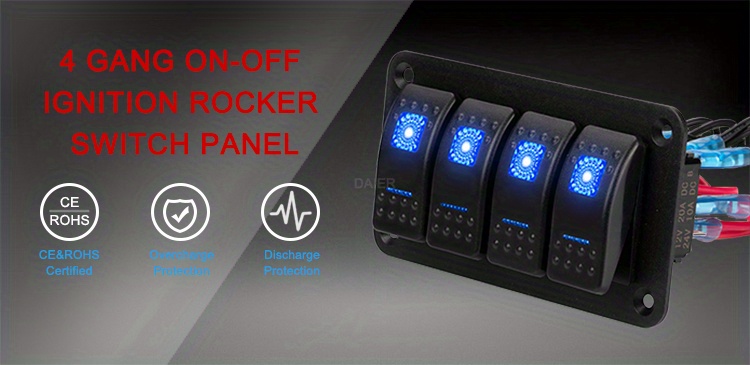 Panel Interruptor Palanca 12v, 1-4 Entradas, Usb, Coche, Barco, Marino,  Led, Estilo, Interruptor Basculante Marino Rv, Camión, Barco - Automotriz -  Temu