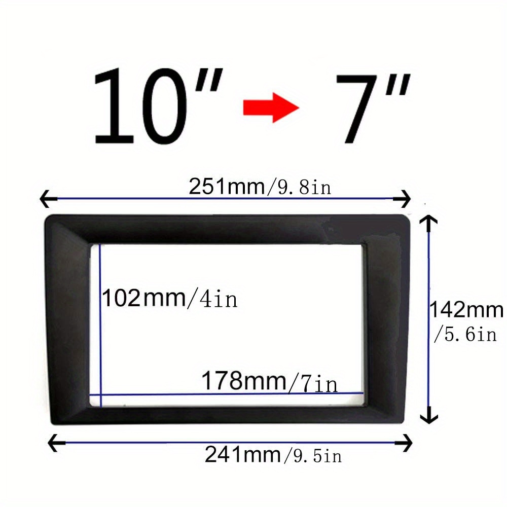 7 Frame 2 Din Frame Panel Mounts For All Car Models Center Console