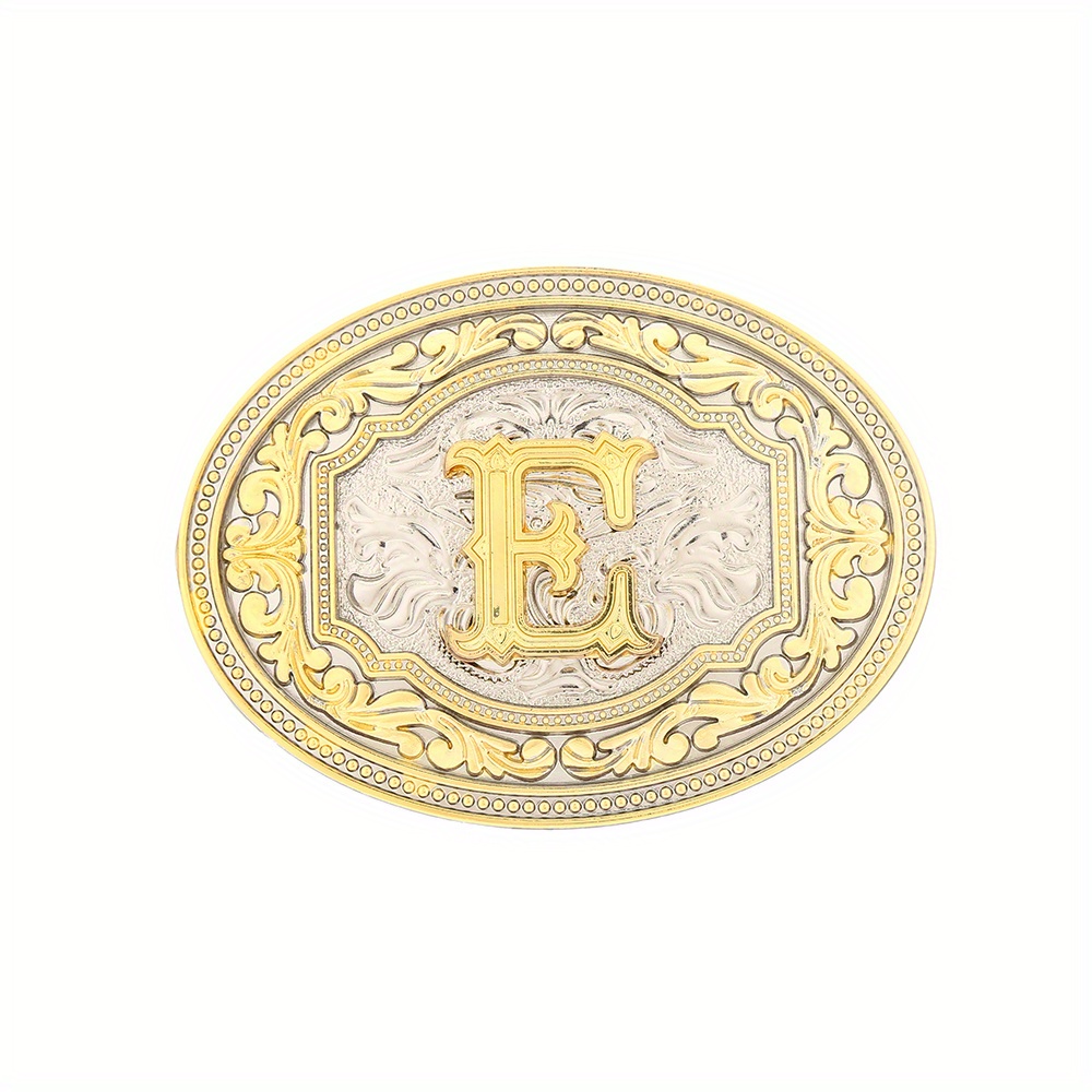 Embossed Letter Belt Buckle for Men