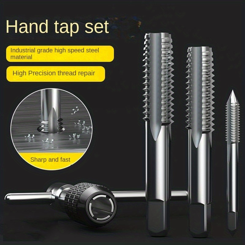 Hand Tap Set Tapping M3 m24 Wire Tapping Tap Thread Drill Temu