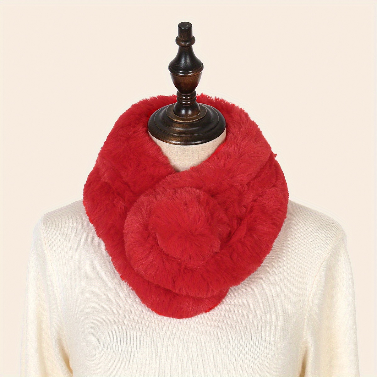 Solid Color Scarf in Bright Red