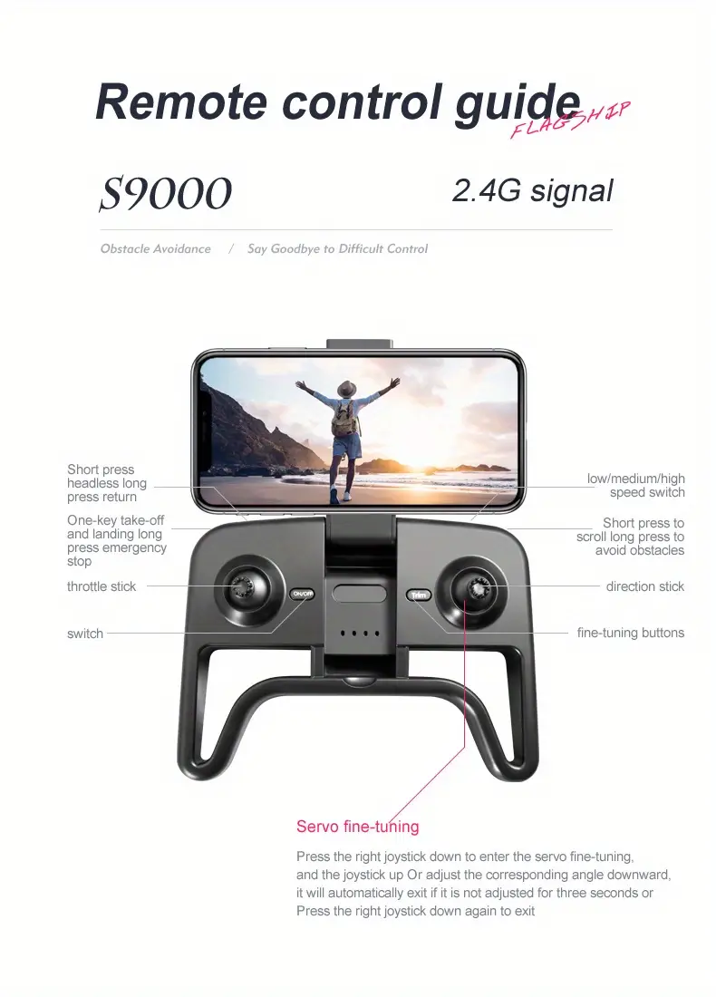 s9000 large size folding drone dual camera hd aerial camera esc camera obstacle avoidance remote control aircraft details 20