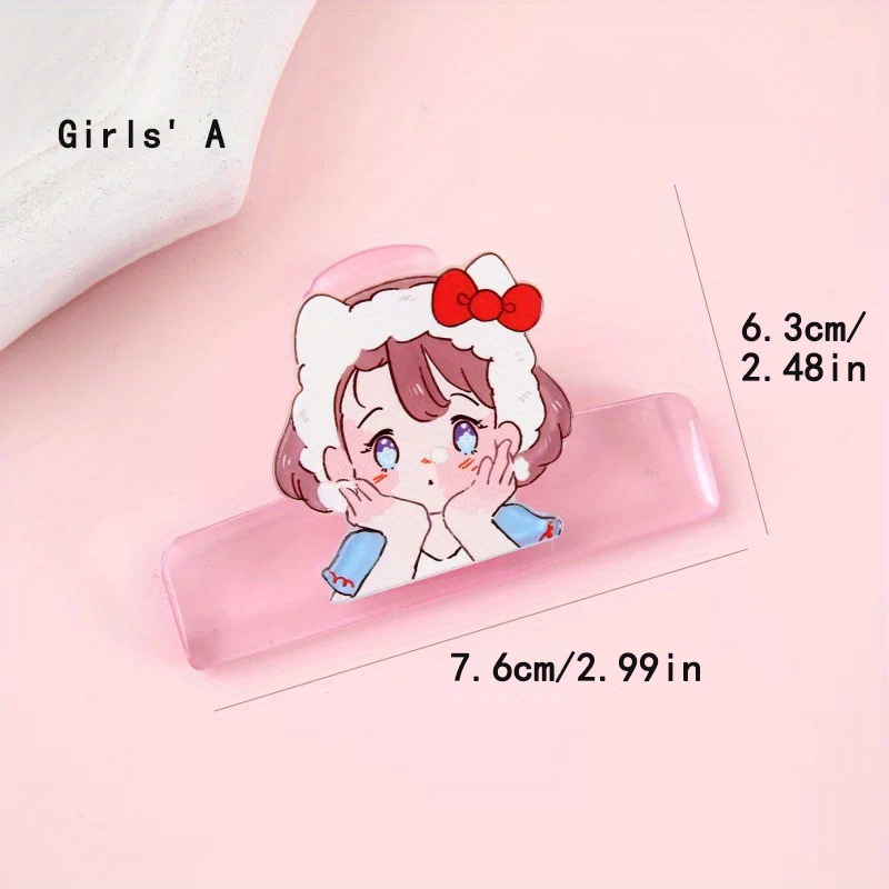 Pp Clip Cartoon Girl Heart Journal Clip Memo Clip Pp Clip - Temu