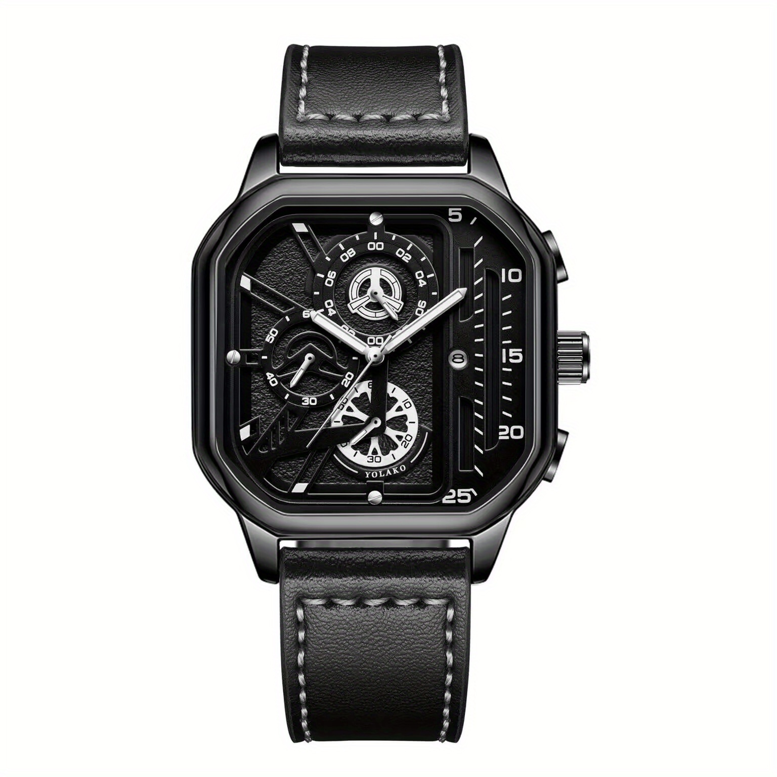 Reloj Impermeable Cuadrado Ultra Delgado Hombres - Joyería Accesorios - Temu