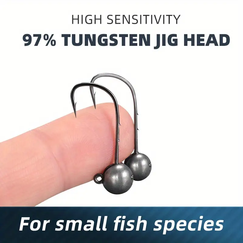 Round Head Tungsten Steel Jig Hook Fishing Tackle Trout Bass - Temu
