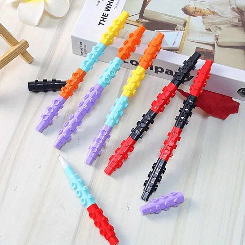 12pcs Plastic Color Block Gel Pen