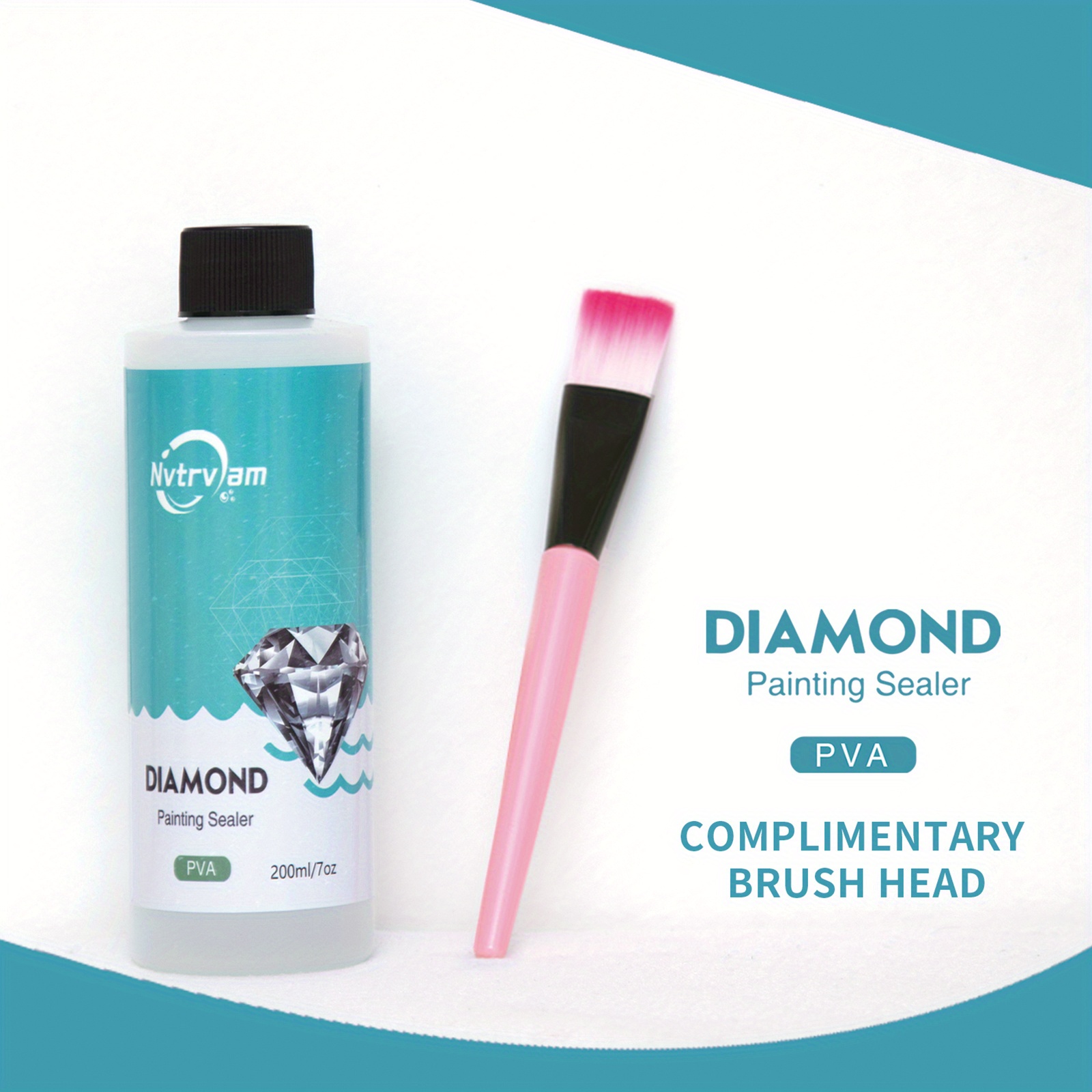 Diamond Painting Sealer With Brushes 5d Diamond Painting Art - Temu